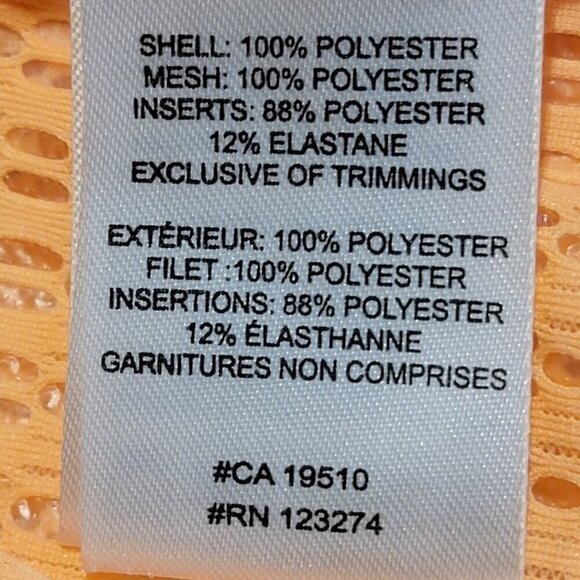 LOLE Women's Small Happy Jacket Orange W Eyelet Pattern Excellent Condition - Picture 9 of 11